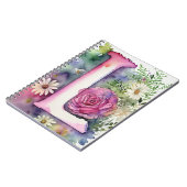 Lettre personnalisée L Carnet d'aquarelle florale (Côté gauche)