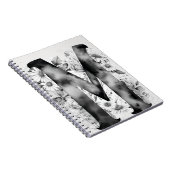 Lettre personnalisée M Carnet d'aquarelle florale (Côté Droit)