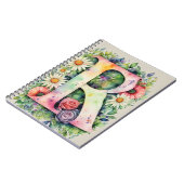 Lettre personnalisée R Carnet d'aquarelle florale (Côté gauche)