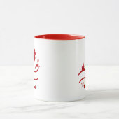 Lettre personnalisée Z Nom Monogramme de Noël Mug (Centre)