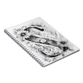 LETTRE PERSONNELLE S Carnet D'Aquarelle Florale (Côté Droit)