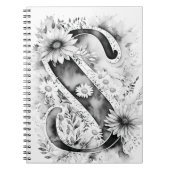 LETTRE PERSONNELLE S Carnet D'Aquarelle Florale (Devant)