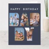 Lettre photo DADDY Cutout Carte d'anniversaire (Devant)