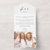 Lettre Photo Moderne À Mariée Sur Carte De Jour De (À l'intérieur)