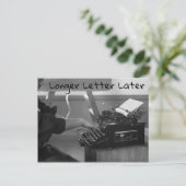 Lettre plus longue Plus tard Carte postale Vintage (Debout devant)