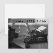 Lettre plus longue Plus tard Carte postale Vintage (Devant / Derrière)