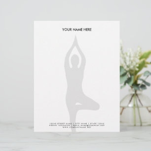 Lettre Pochette de Yoga en-tête modèle design avec logo