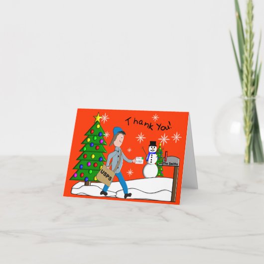 LETTRE PORTE "Merci" Carte pour notes (Devant)