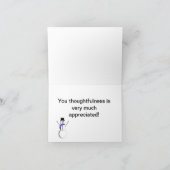 LETTRE PORTE "Merci" Carte pour notes (Intérieur)