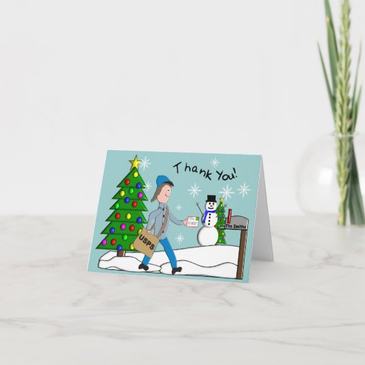 LETTRE PORTE "Merci" Carte pour notes (Devant)