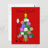 LETTRE POSTALE PORTE MERCI CARTES (Devant / Derrière)