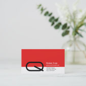 Lettre Q Alphabet Carte de visite Rouge (Debout devant)