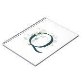 Lettre Q Eucalyptus et Carnet monogramme or (Côté gauche)