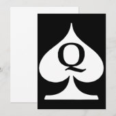 Lettre Queen Of Spades Q Deck De Cartes Poker Symb (Devant / Derrière)