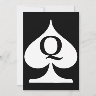 Lettre Queen Of Spades Q Deck De Cartes Poker Symb