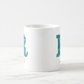 Lettre R Blue Sparkly Mug personnalisée (Centre)