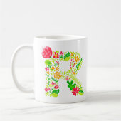 Lettre R en Fleurs Café Mug (Gauche)