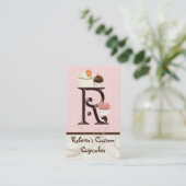 Lettre R Monogram Dessert Boulangerie Cartes de vi (Debout devant)