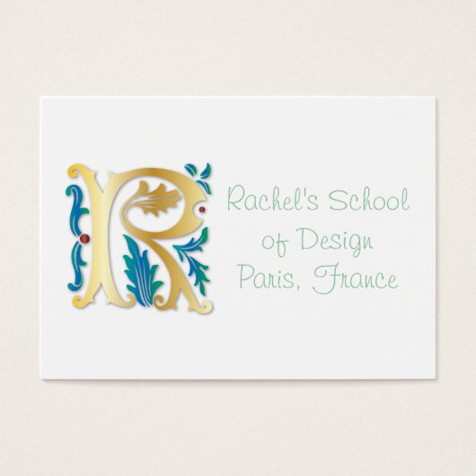 Lettre R Monogramme Fleur de lis (Devant)