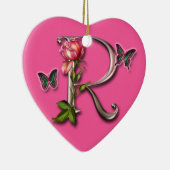 LETTRE R - ORNEMENT DE MONOGRAMME DE COEUR (Droite)