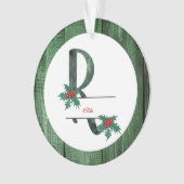 *~* Lettre R Rustic Christmas PHOTO Wood AP44 (devant)