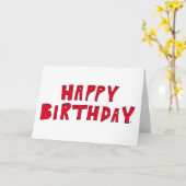 Lettre rouge Anniversaire Souhaitez Bonne Carte An (Fleur jaune)