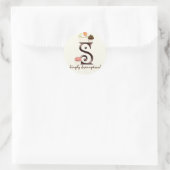 Lettre S Monogram Cupcake Logo Autocollants d'affa (Sac)
