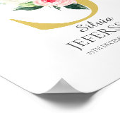 Lettre S Monogramme avec Poster Fleurs (Coin)