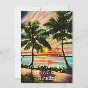LETTRE SAISONNIÈRE tropicale Carte de vacances
