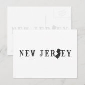 LETTRE SCÉNARIO DE LA CARTE DU New Jersey MOT D'ÉT (Devant / Derrière)