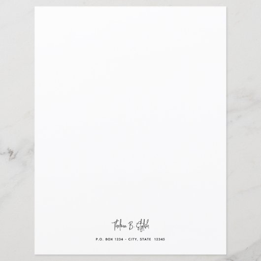 LETTRE STYLE STYLE Moderne Papier fixe (Dos)