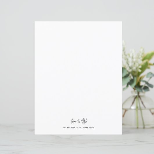 LETTRE STYLE STYLE Moderne Papier fixe (Debout devant)