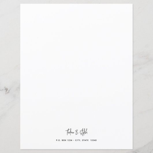 LETTRE STYLE STYLE Moderne Papier fixe (Devant)