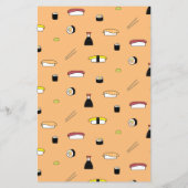 Lettre Sushi | Cute & Fun Wasabi avec Modèle date (Dos)