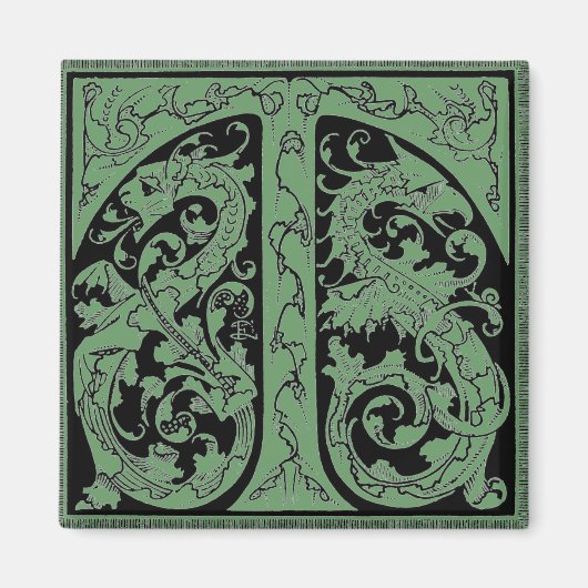Lettre T avec aimant Dragons (Devant)
