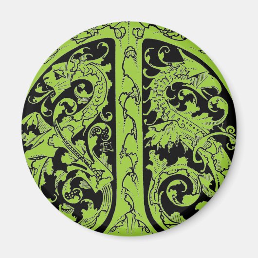 Lettre T avec aimant Dragons (Devant)