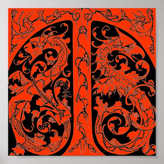 Lettre T avec Poster Dragons (Devant)