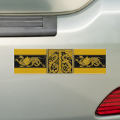 Lettre T avec Sticker de protection Dragons. (En voiture)