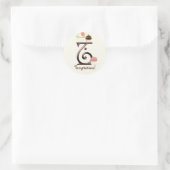 Lettre T Monogram Cupcake Logo Stickers d'entrepri (Sac)