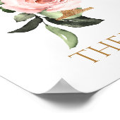 Lettre T Monogram rose rose rose pépinière Poster (Coin)