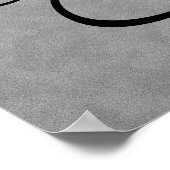 Lettre T, Monogramme gothique Poster noir (Coin)