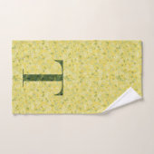 Lettre T vert foncé et jaune de la liberté serviet (Serviette à main)