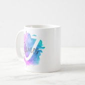 Lettre tendance personnalisée Nom café Mug (Devant gauche)