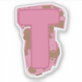 LETTRE THÈME DE Café T Sticker en vinyle coupé sur (Devant)