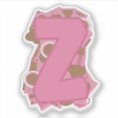 LETTRE THÈME DE Café Z Sticker en vinyle coupé sur (Devant)