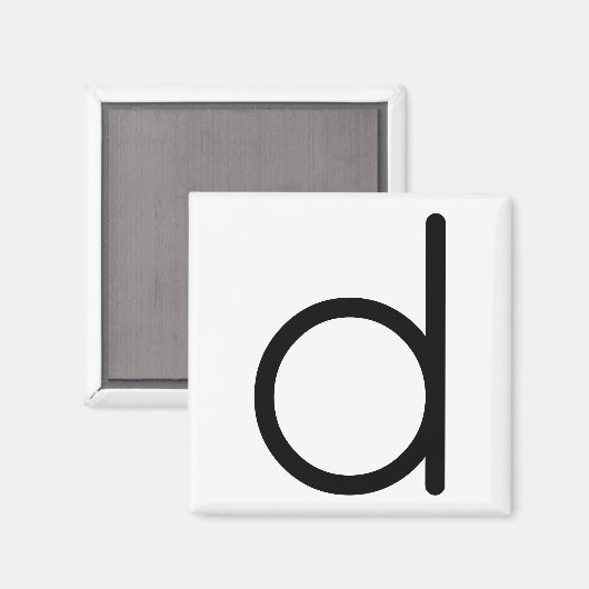 Lettre titre "d" aimant (Recto/Verso)
