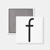 Lettre titre "f" aimant (Recto/Verso)