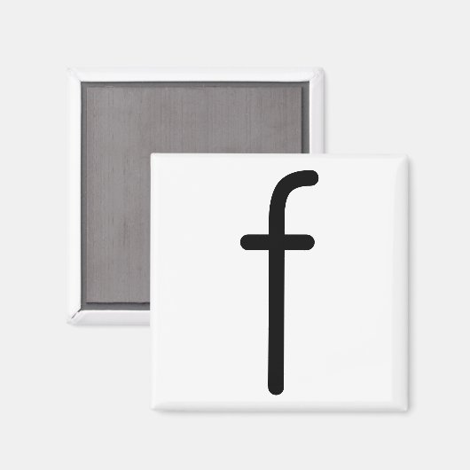 Lettre titre "f" aimant (Recto/Verso)