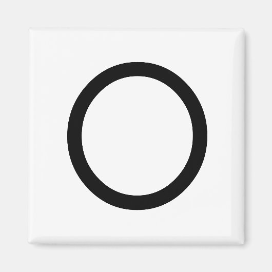 Lettre titre "o" aimant (Devant)