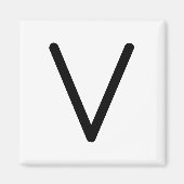 Lettre titre "v" Magnet (Devant)